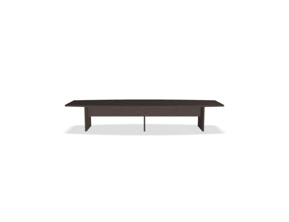 Bild eines modernen Chefzimmer-Tisches Mito MIT24 – Schreibtisch aus robustem Holz/Spanplatte mit dunklem Finish, geradliniges Design, klare Arbeitsfläche und kompakte Form für Büroarbeiten.