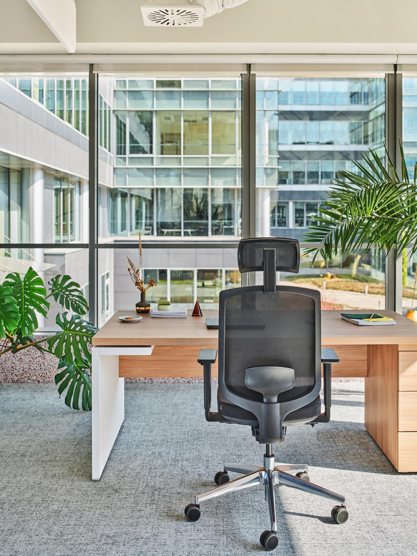 Eleganter Mito MIT3KD Chefschreibtisch von MDD, aus edlem Holz gefertigt, bietet viel Platz für kreative Ideen und professionelles Arbeiten.