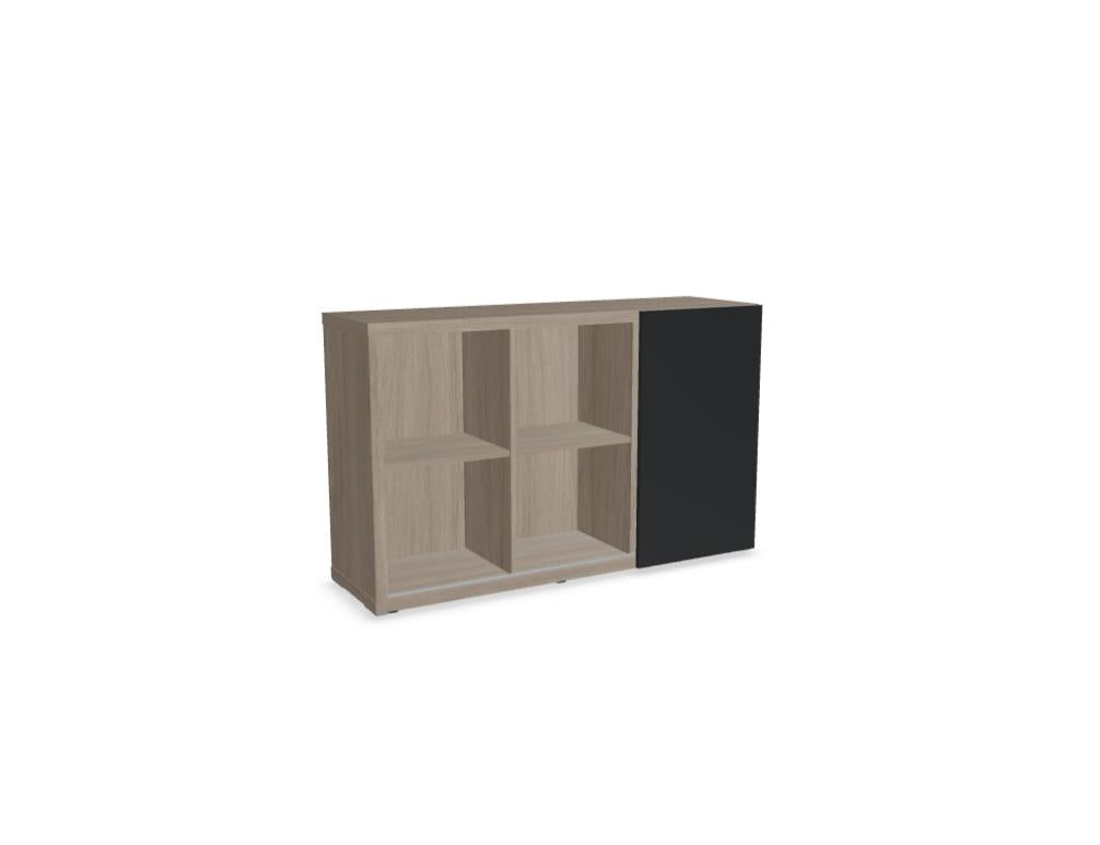 Hochwertiger Mito MIT18 Chefzimmerschrank in hellem Holzdesign, geräumige Schubladen und Staufächer, ideal für Büro- und Arbeitsbereich, moderner Büroschrank mit klaren Linien