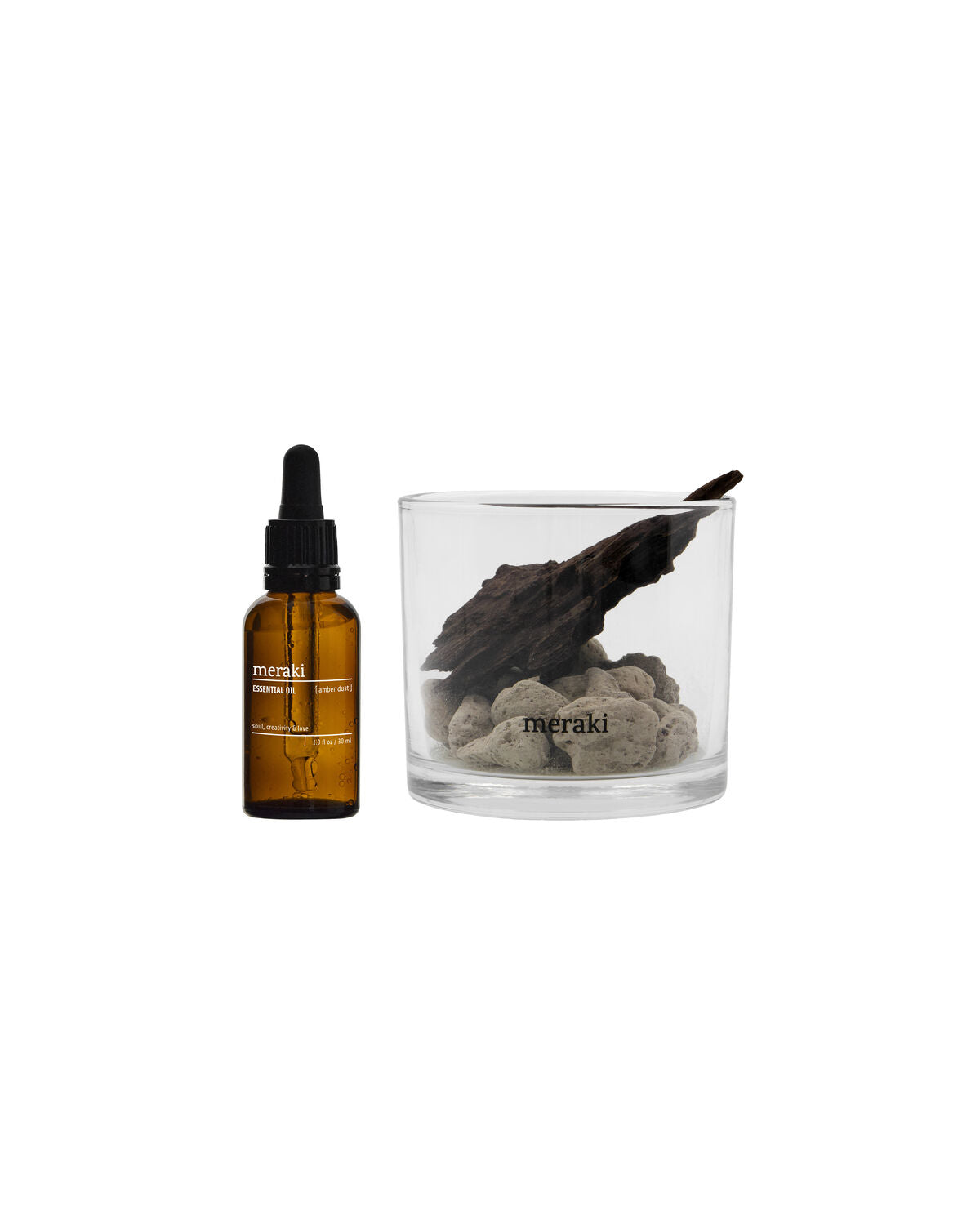 Diffuser, MKLavastone & wood - Amber dust, 30 ml in Black präsentiert im Onlineshop von KAQTU Design AG. Duftöl ist von Meraki