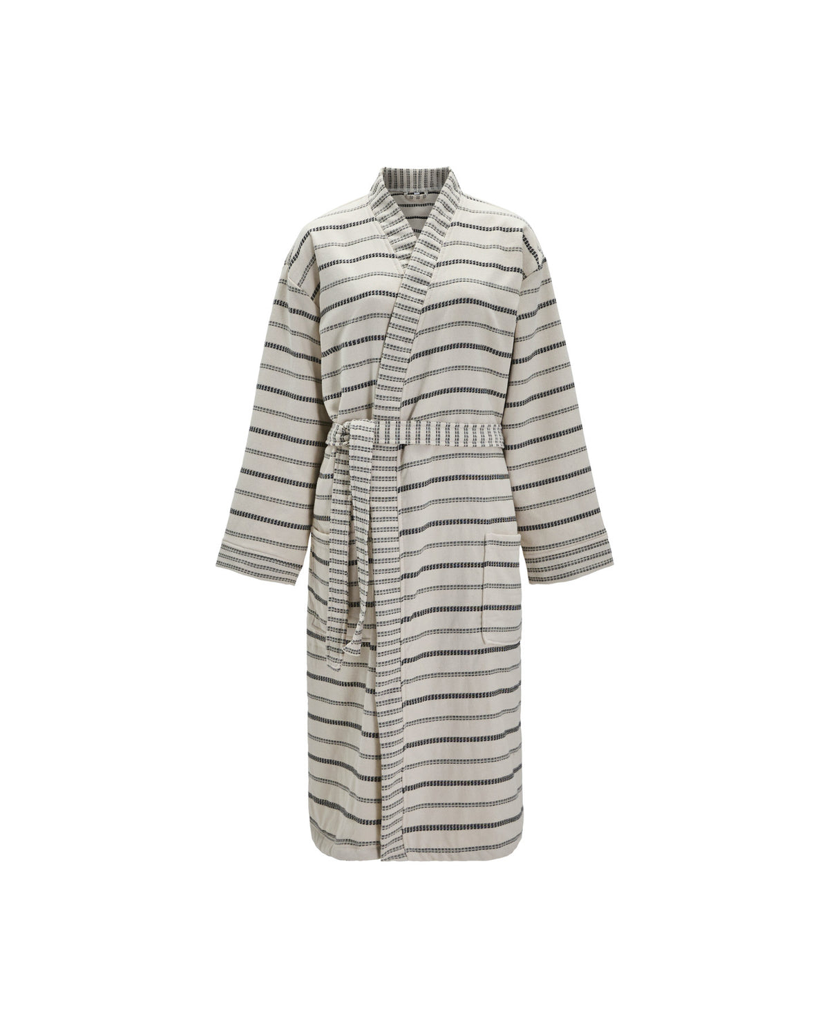 Bademantel, MKTrue L/XL, Off-White, Schwarz in Off-white präsentiert im Onlineshop von KAQTU Design AG. Bademantel ist von Meraki