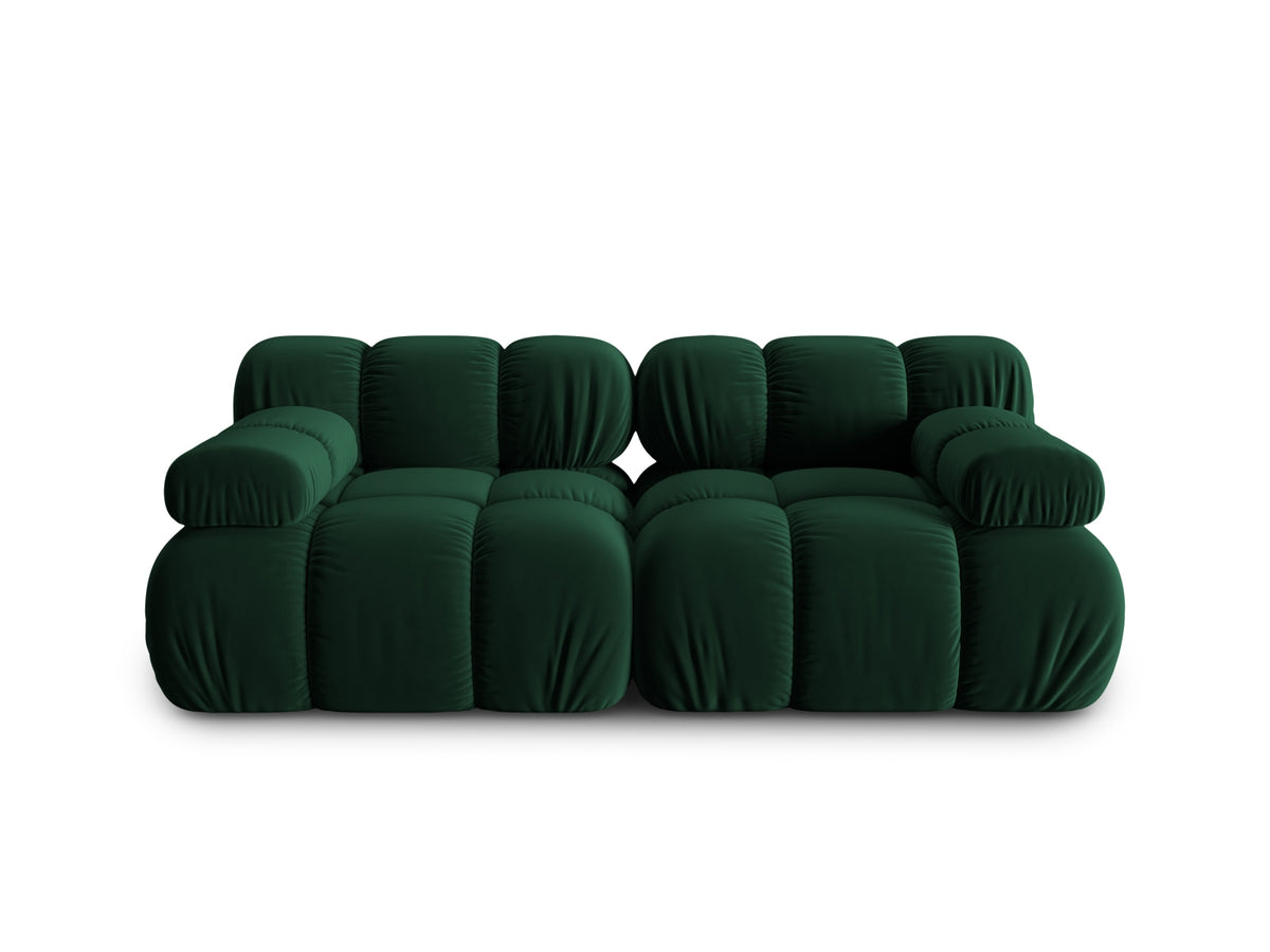 Bellis Velour modulares Sofa 2 Sitzer 94cm in Bottle Green-Bluvel präsentiert im Onlineshop von KAQTU Design AG. 3er Sofa ist von Micadoni