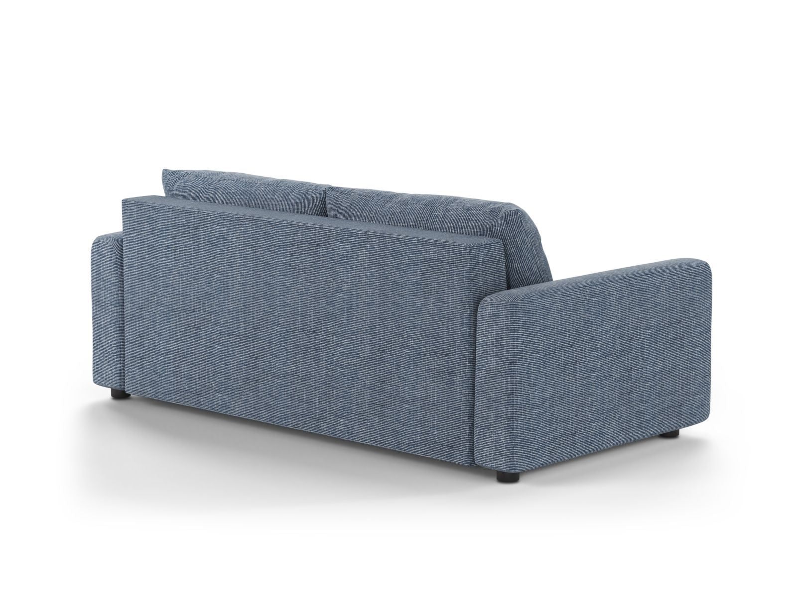 Stylisches 3-Sitzer Sofa David in Blue Melange-Baltimore, perfekt für Wohnräume und als komfortables Bettsofa für Gäste.
