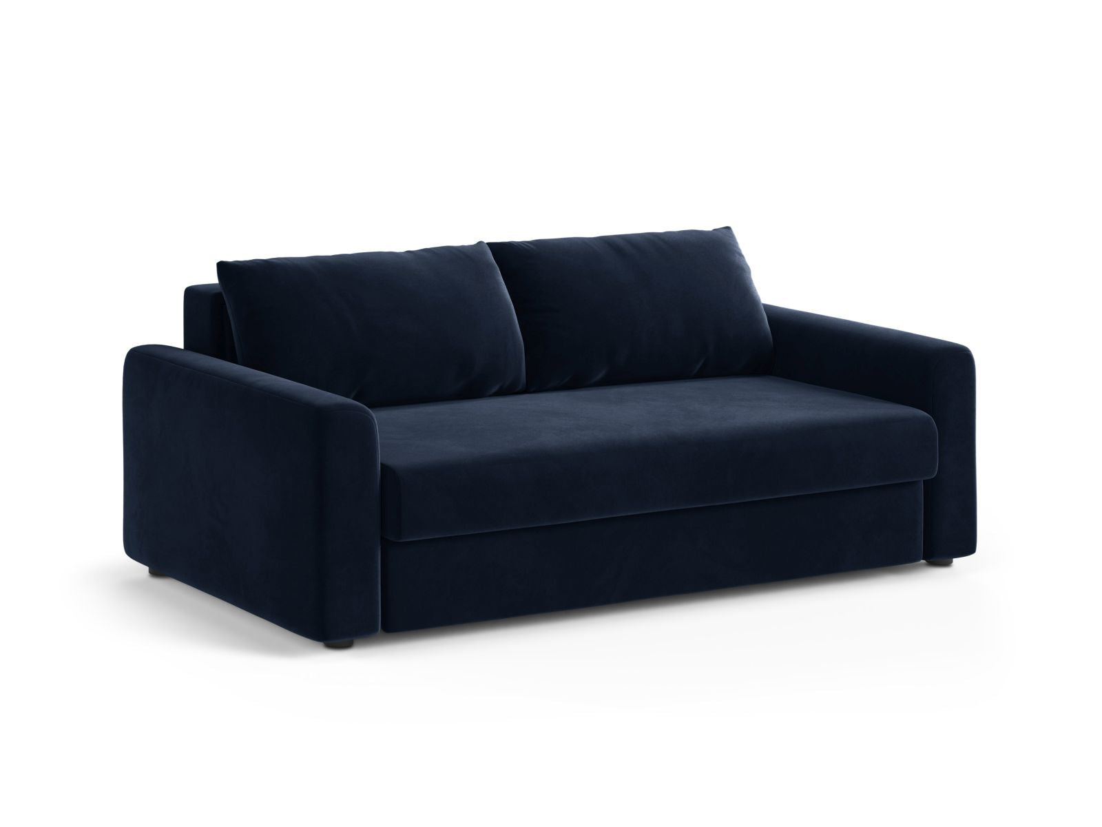 Elegantes 3-Sitzer Sofa David in Royal Blue mit praktischer Schlaffunktion, ideal für stilvolle Wohnräume und Gästeübernachtungen.