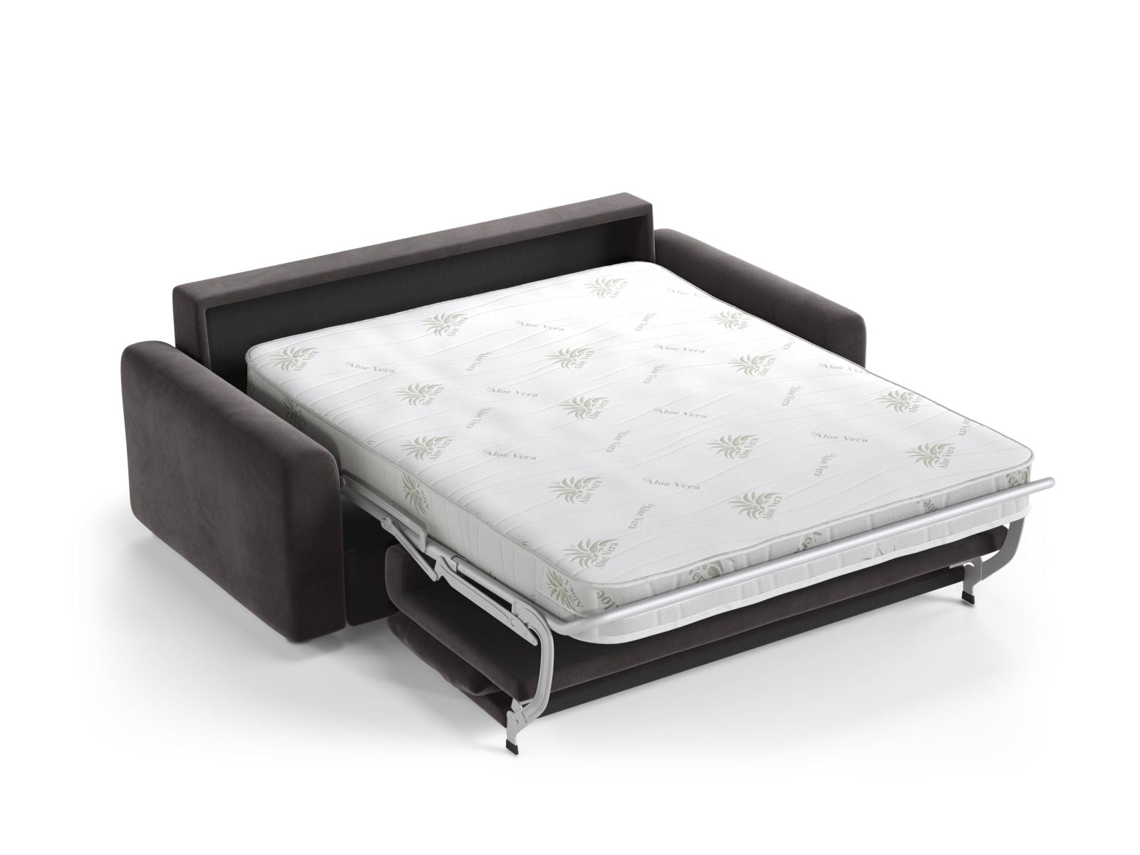 Stylisches 3-Sitzer Sofa David in elegantem Dunkelgrau, ideal für entspannte Stunden und als praktische Schlaflösung für Übernachtungsgäste.