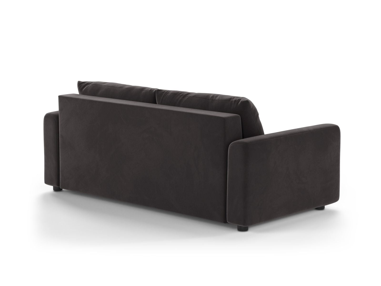 Modernes 3-Sitzer Bettsofa David in zeitlosem Dunkelgrau, perfekt für gemütliche Abende und als komfortable Schlafgelegenheit.