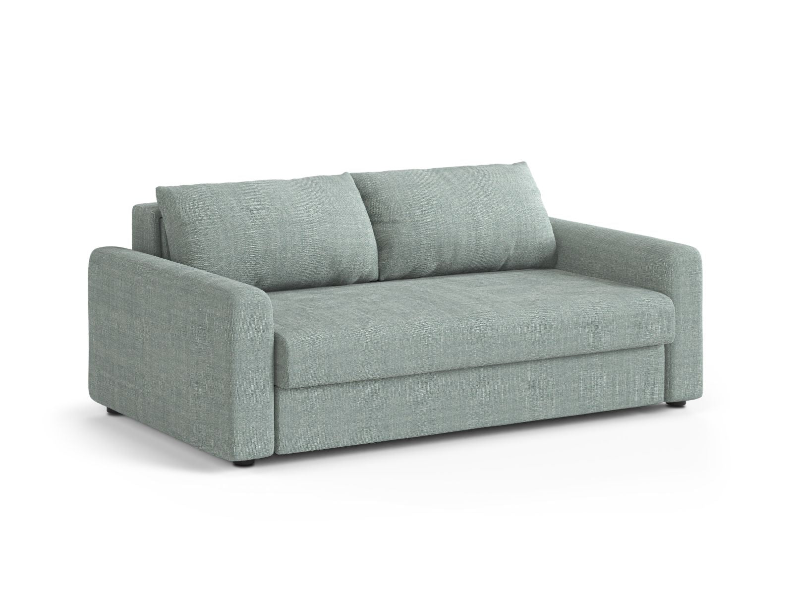 Stylisches 3-Sitzer Sofa David in Mintgrün, ideal als Bettsofa für gemütliche Nächte und entspannte Tage, von Micadoni.