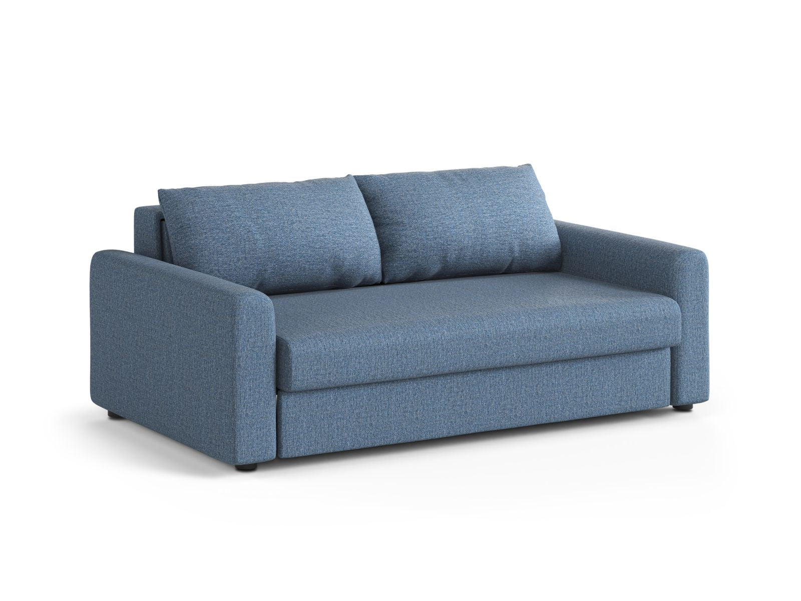 Elegantes 3-Sitzer Sofa David in Dunkelblau, vielseitig einsetzbar als Schlafsofa für gemütliche Nächte und stilvolle Wohnräume.
