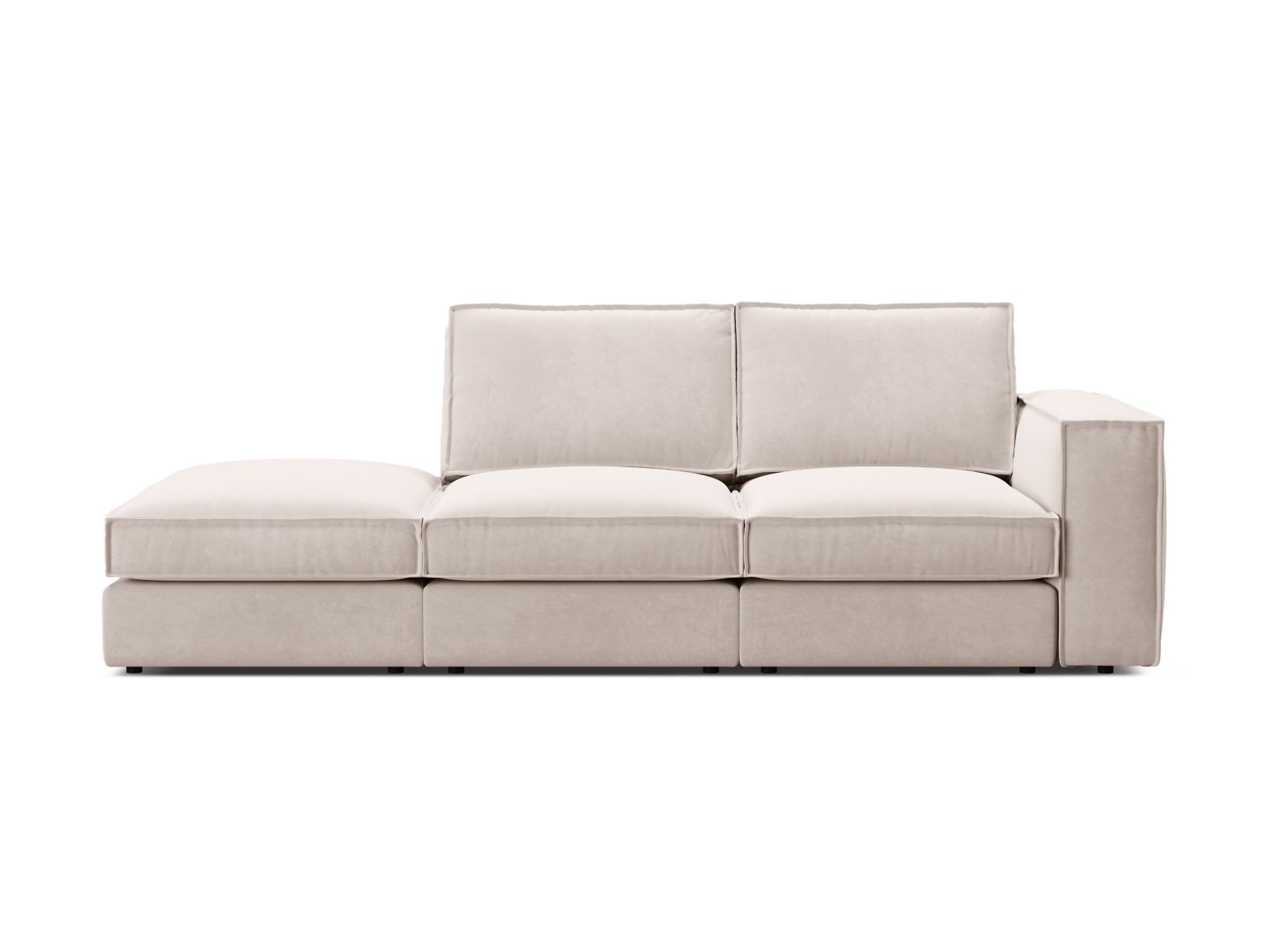 3-Sitzer Modular Sofa Pola Open End links in Beige-Salvador präsentiert im Onlineshop von KAQTU Design AG. 3er Sofa ist von Micadoni