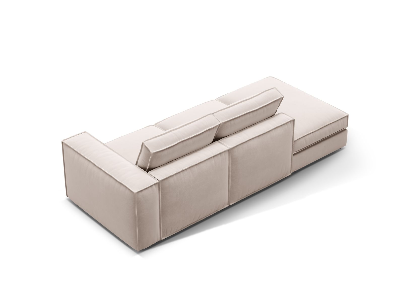 Stylisches 3-Sitzer Sofa Pola Open End links in Beige von Micadoni, perfekt für entspannte Abende und modernes Wohndesign.