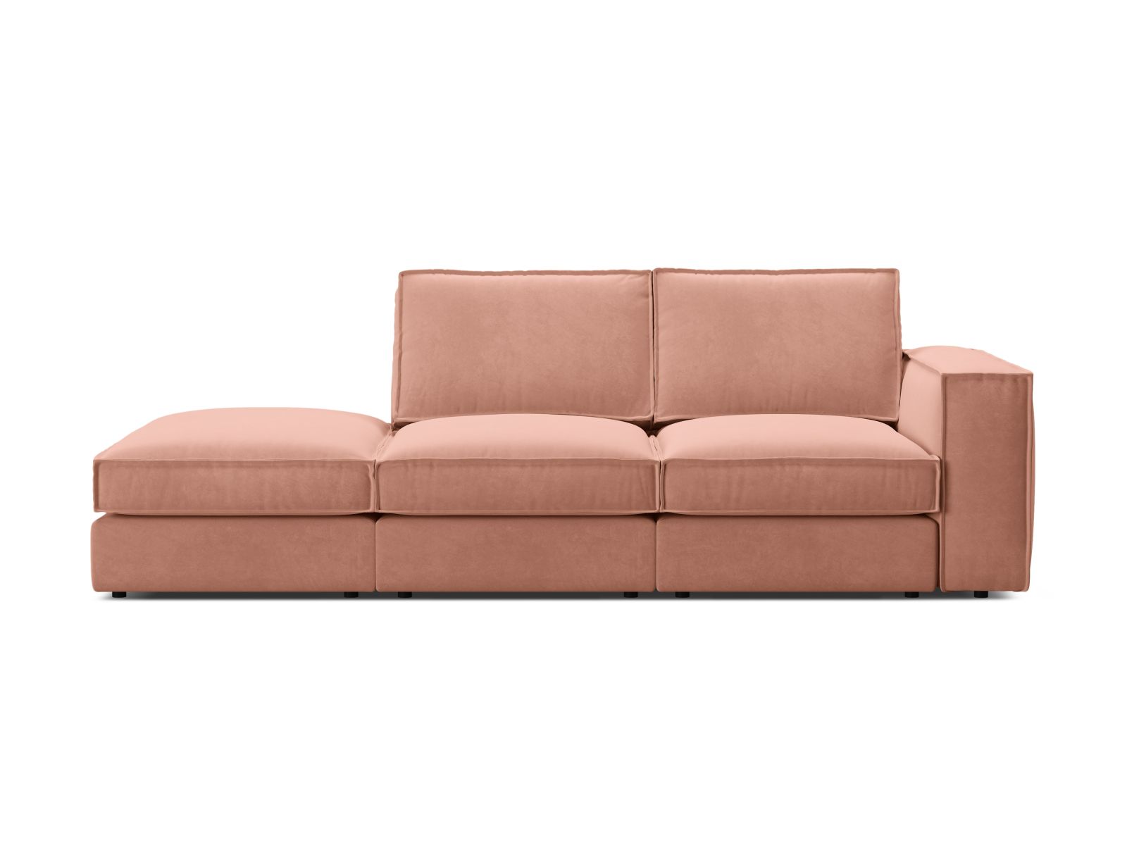 3-Sitzer Modular Sofa Pola Open End links in Pink-Salvador präsentiert im Onlineshop von KAQTU Design AG. 3er Sofa ist von Micadoni
