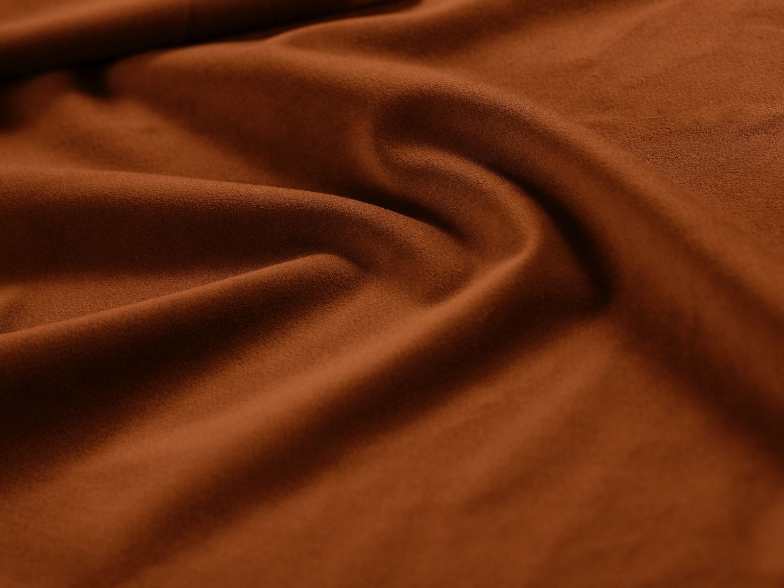 Modulares 3-Sitzer Sofa Pola Open End links in ansprechendem Terracotta, perfekt für gemütliche Abende und modernes Wohndesign.