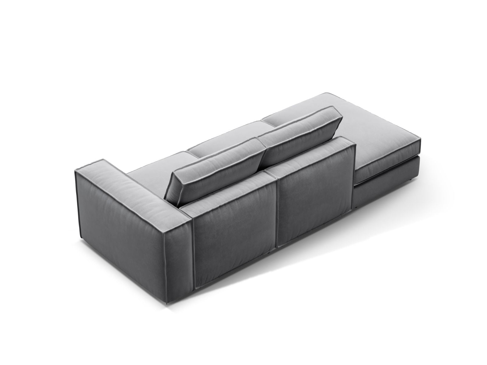 Elegantes 3-Sitzer Sofa Pola Open End links in modernem Design, ideal für gemütliche Stunden und stilvolle Einrichtungsideen.