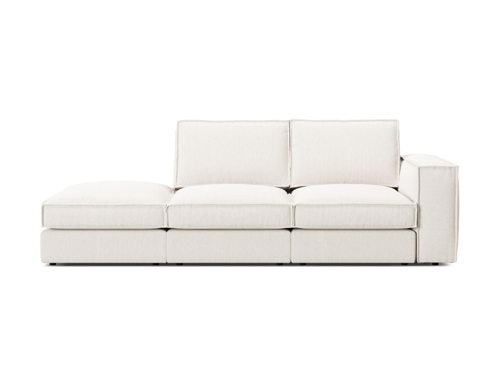 3-Sitzer Sofa Open End links Pola in White-Babel präsentiert im Onlineshop von KAQTU Design AG. 3er Sofa ist von Micadoni