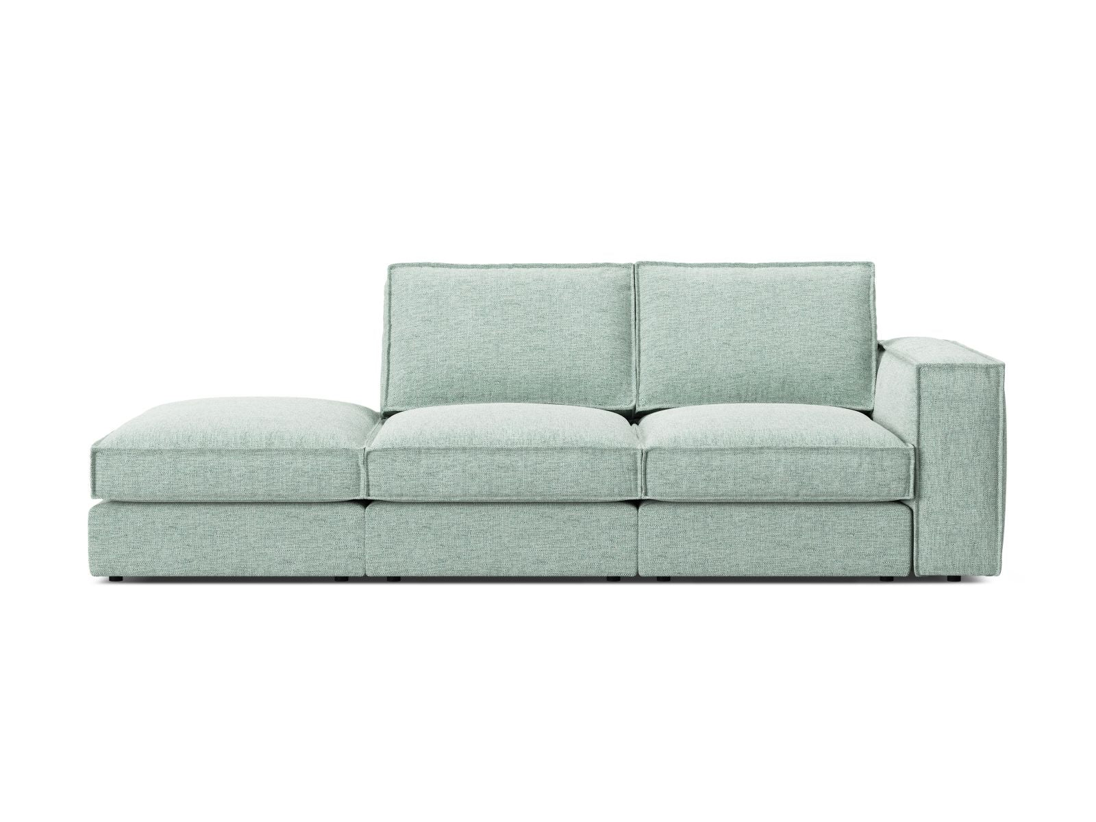 3-Sitzer Sofa Open End links Pola in Mint-Babel präsentiert im Onlineshop von KAQTU Design AG. 3er Sofa ist von Micadoni