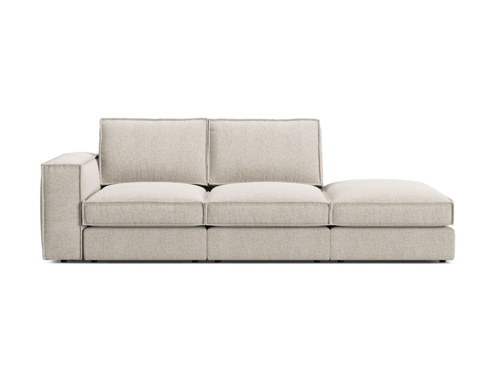 3-Sitzer Ecksofa Open End rechts Pola in Sand-Babel präsentiert im Onlineshop von KAQTU Design AG. 3er Sofa ist von Micadoni
