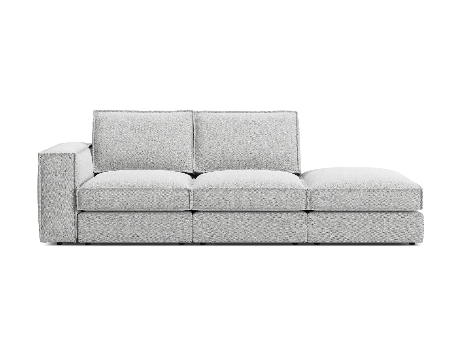 3-Sitzer Ecksofa Open End rechts Pola in Light Grey-Babel präsentiert im Onlineshop von KAQTU Design AG. 3er Sofa ist von Micadoni