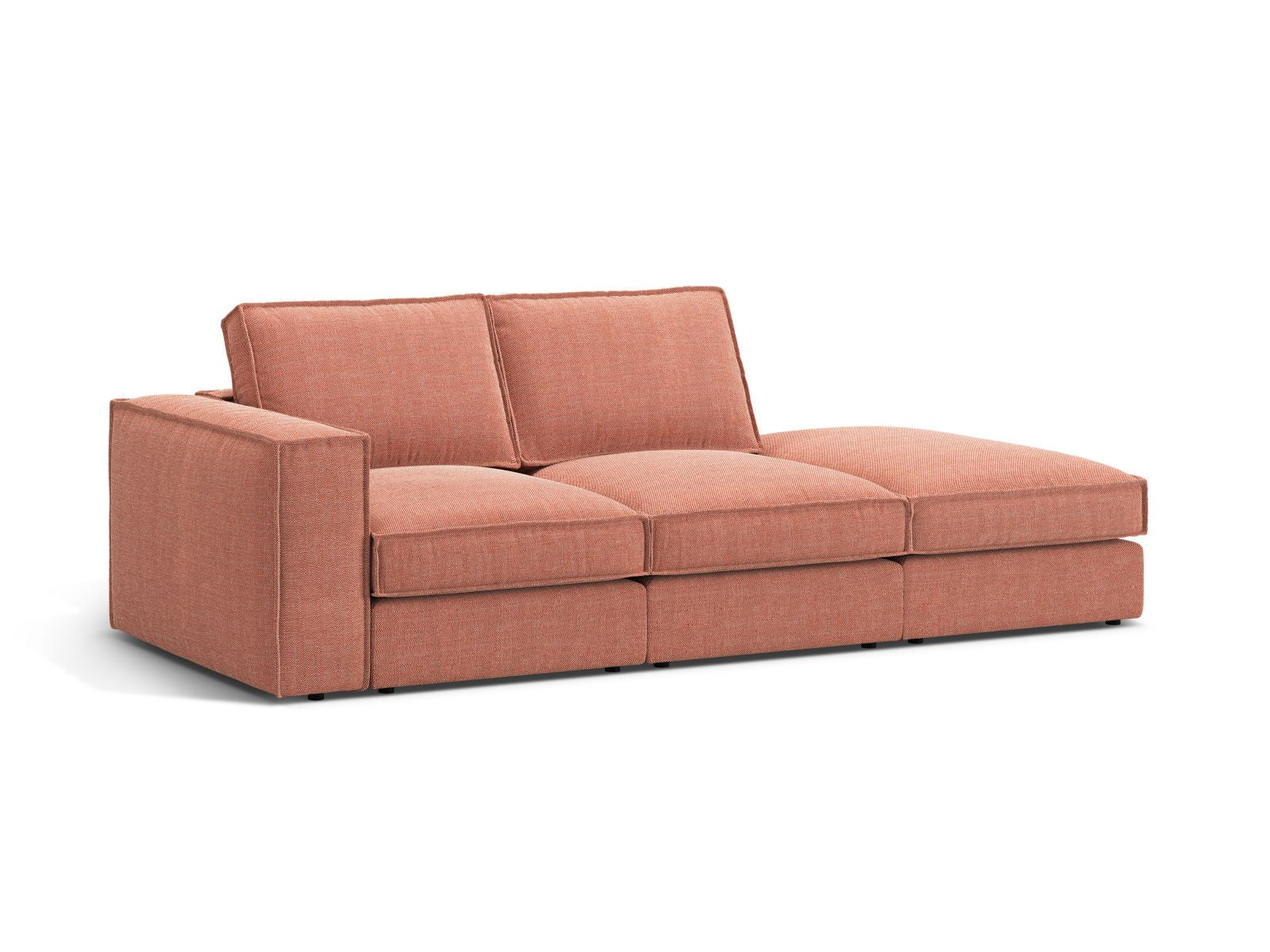 Elegantes 3-Sitzer Ecksofa Open End rechts Pola in stilvollem Design, ideal für moderne Wohnräume, erhältlich bei KAQTU Design AG.