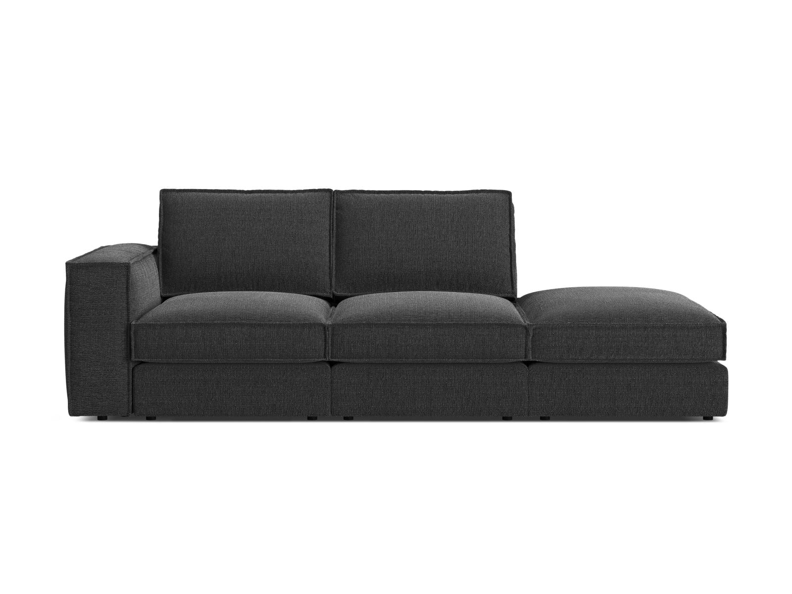 3-Sitzer Ecksofa Open End rechts Pola in Black-Babel präsentiert im Onlineshop von KAQTU Design AG. 3er Sofa ist von Micadoni