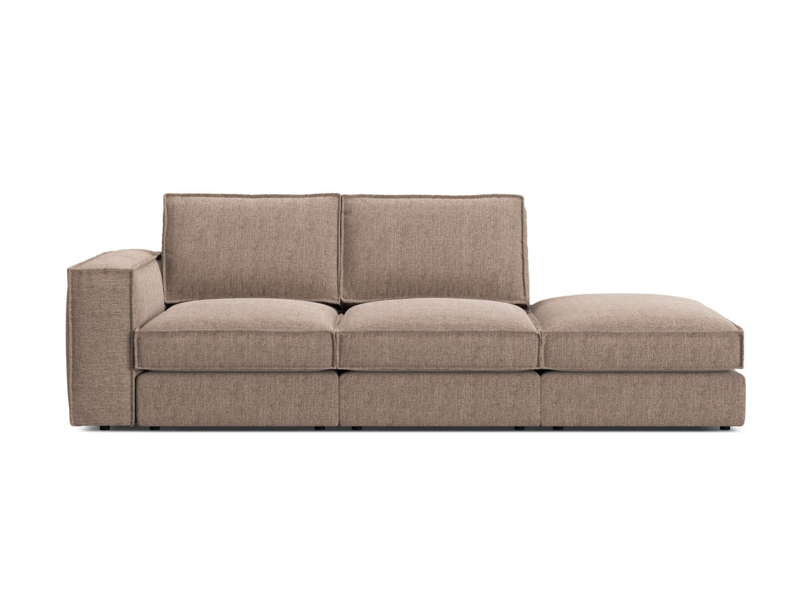 3-Sitzer Ecksofa Open End rechts Pola in Light Brown-Babel präsentiert im Onlineshop von KAQTU Design AG. 3er Sofa ist von Micadoni