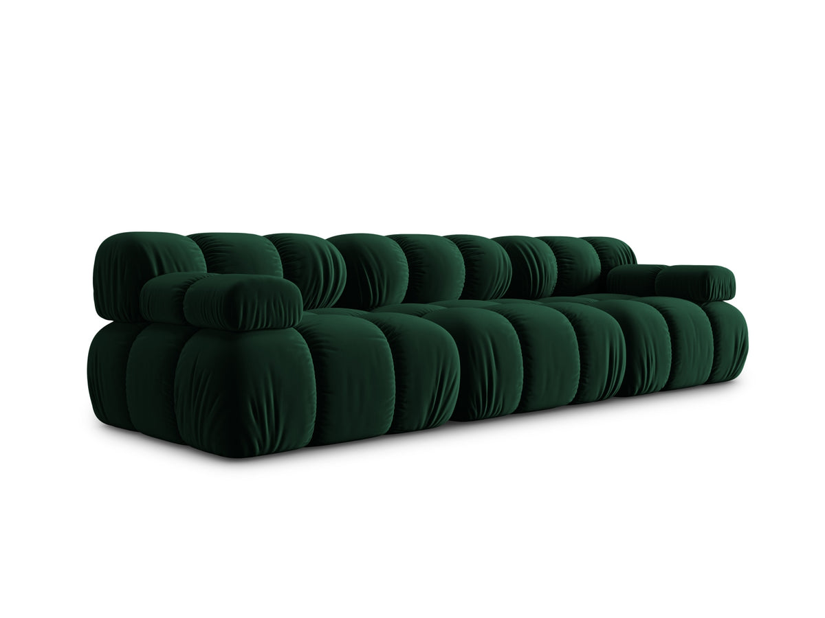 Bellis Velour modulares Sofa 3 Sitzer 94cm in Bottle Green-Bluvel präsentiert im Onlineshop von KAQTU Design AG. 3er Sofa ist von Micadoni