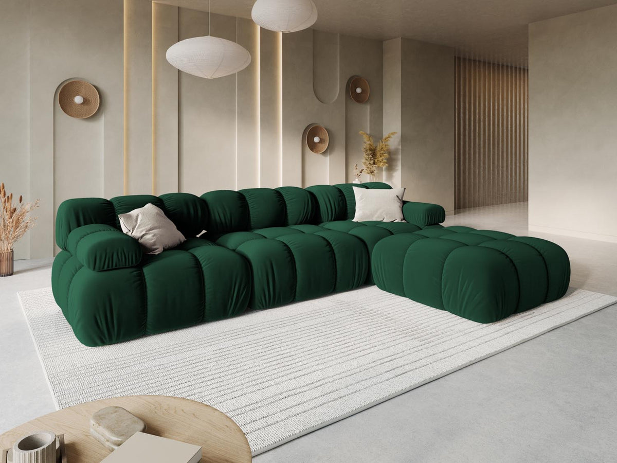 Bellis Velour modulares Sofa 3 Sitzer 94cm in Bottle Green-Bluvel präsentiert im Onlineshop von KAQTU Design AG. 3er Sofa ist von Micadoni