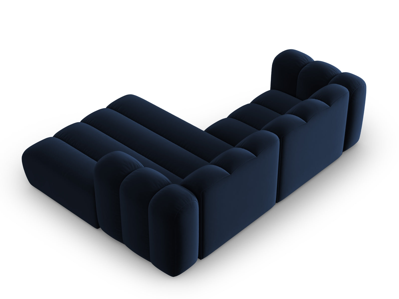 Elegantes, modulares Ecksofa in Royal Blue, 3-Sitzer von Micadoni, ideal für stilvolle Wohnräume und entspannte Stunden.