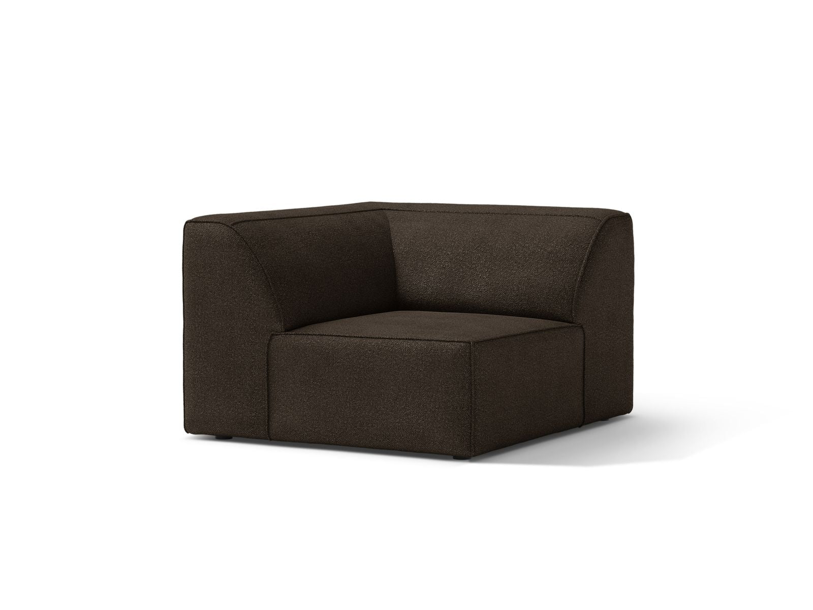Elegantes 1-Sitzer Eckmodul Jodie in Braun, ideal für individuelle Sofa-Kombinationen. Hochwertiges Design von Micadoni.