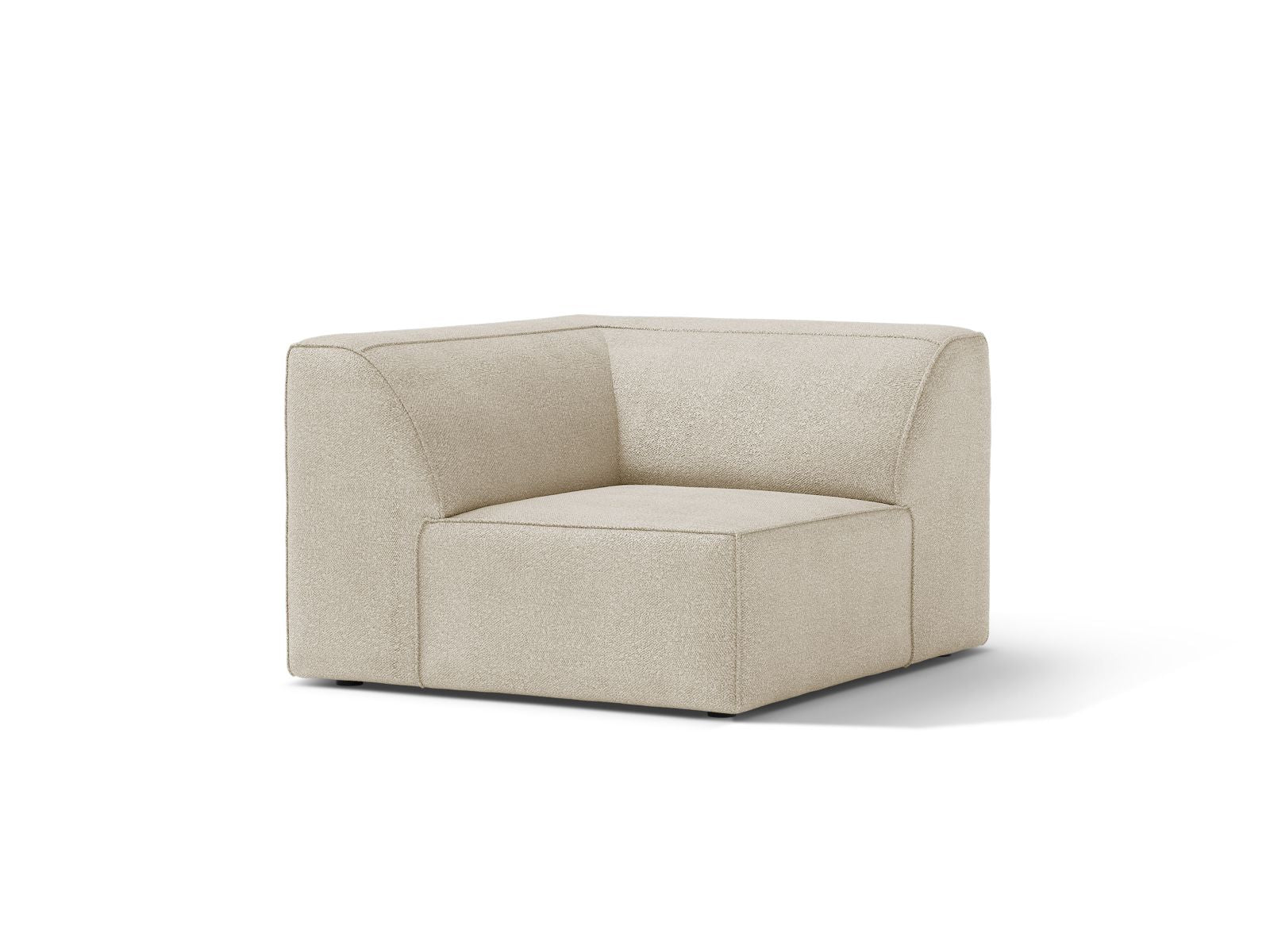 Beige 1-Sitzer Eckmodul Jodie von Micadoni, stilvolles und modernes Design für individuelle Wohnräume, ideal für gemütliche Ecken.