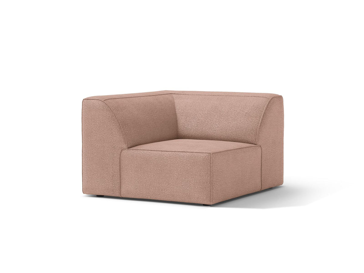 1-Sitzer Eckmodul Jodie in Powder Pink-Baloo präsentiert im Onlineshop von KAQTU Design AG. Modulares Sofa ist von Micadoni