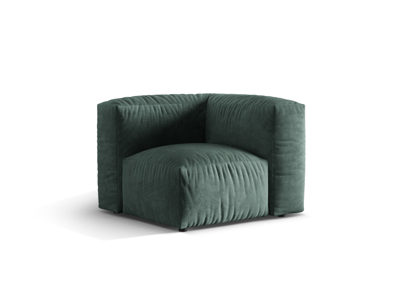 Entdecken Sie den Martina Velour Modul Armless 1 Sitzer von Micadoni – ideal für kompakte Wohnräume. Stilvolles Design und optimaler Komfort vereint!