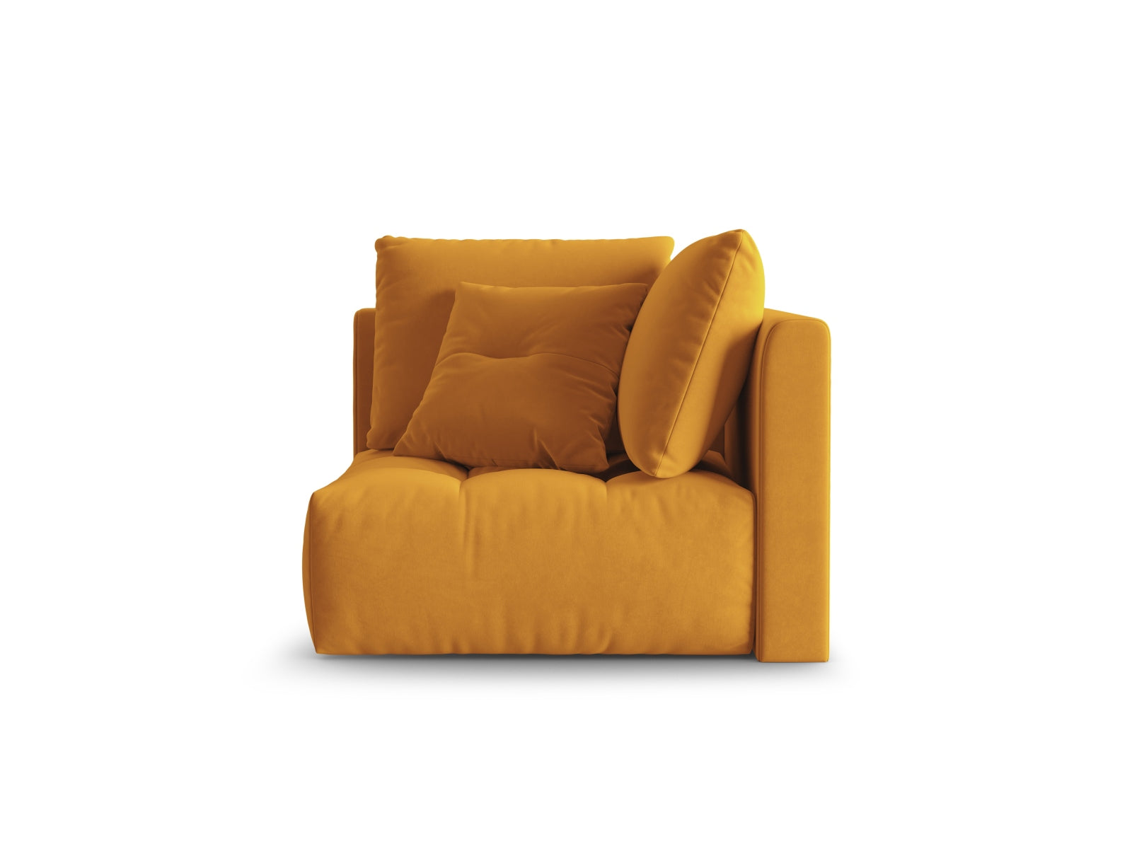 Bloom Velour Modul Corner 1 Sitzer in Yellow präsentiert im Onlineshop von KAQTU Design AG. Modulares Sofa ist von Micadoni