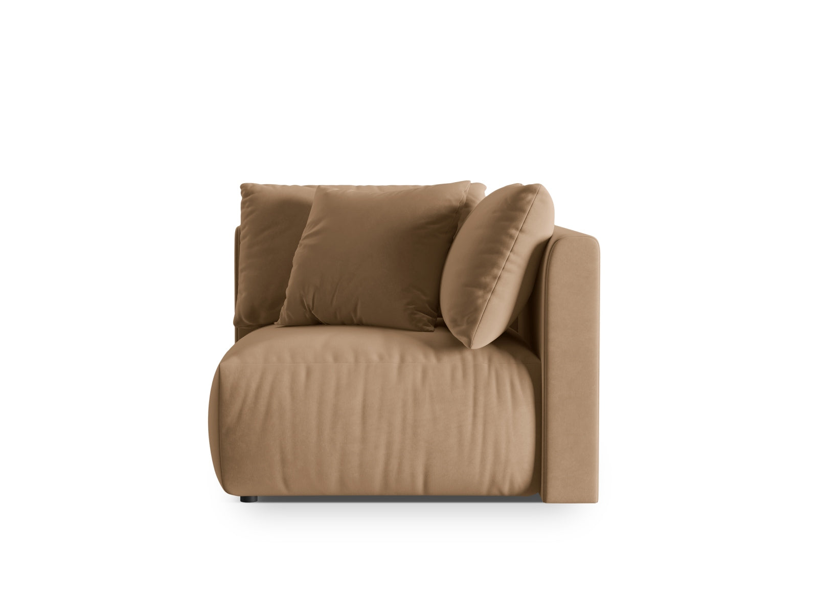 Chris Velour Modul Corner 1 Sitzer in Sand-Casino präsentiert im Onlineshop von KAQTU Design AG. Modulares Sofa ist von Micadoni