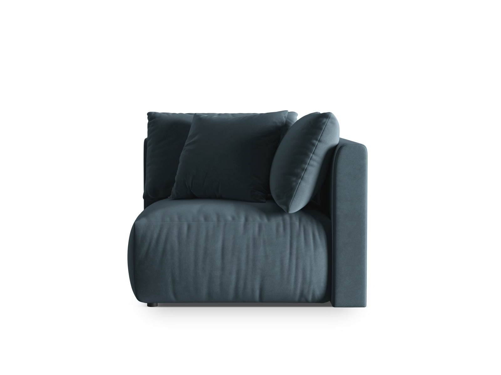 Chris Velour Modul Corner 1 Sitzer in Pastel Blue-Casino präsentiert im Onlineshop von KAQTU Design AG. Modulares Sofa ist von Micadoni