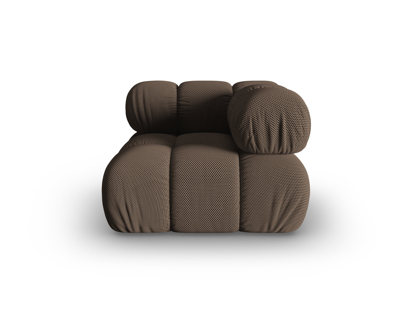 Elegantes Bellis Corner Modul 1 Sitzer in Braun, ideal für moderne Wohnräume. Teil der vielseitigen Sofa-Kollektion von Micadoni.