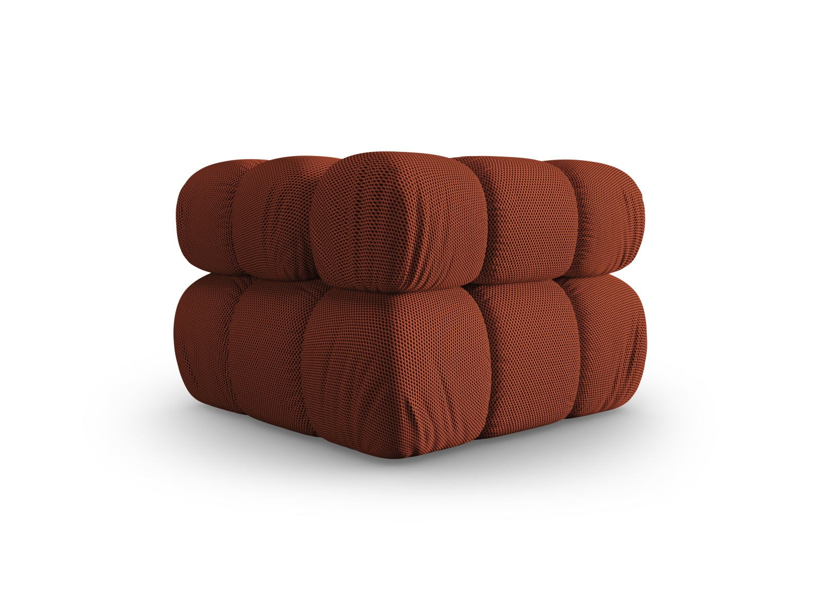 Eleganter Bellis Corner Modul 1 Sitzer in warmem Ziegelrot, ideal für individuelle Sofa-Arrangements in modernen Wohnkonzepten.