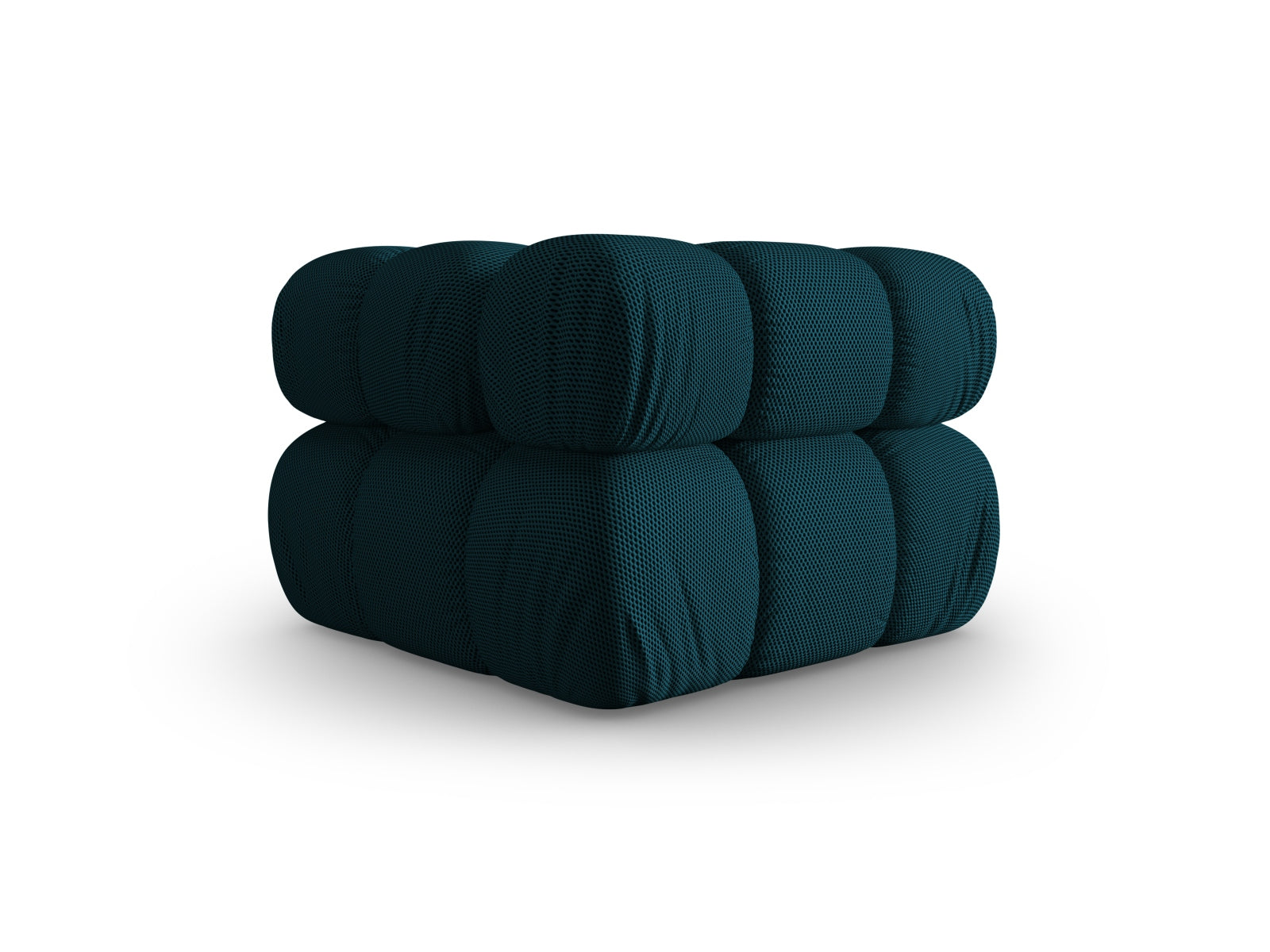 Eleganter Bellis Corner Modul 1 Sitzer in tiefem Navy Blue, ideal für kreative Wohnräume und stilvolle Einrichtungslösungen.
