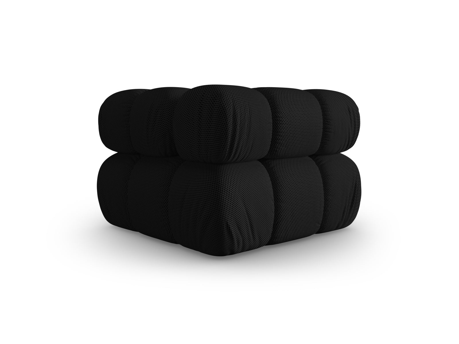 Eleganter Bellis Corner Modul 1 Sitzer in Schwarz, ideal für moderne Wohnräume und vielseitige Sofa-Arrangements von Micadoni.