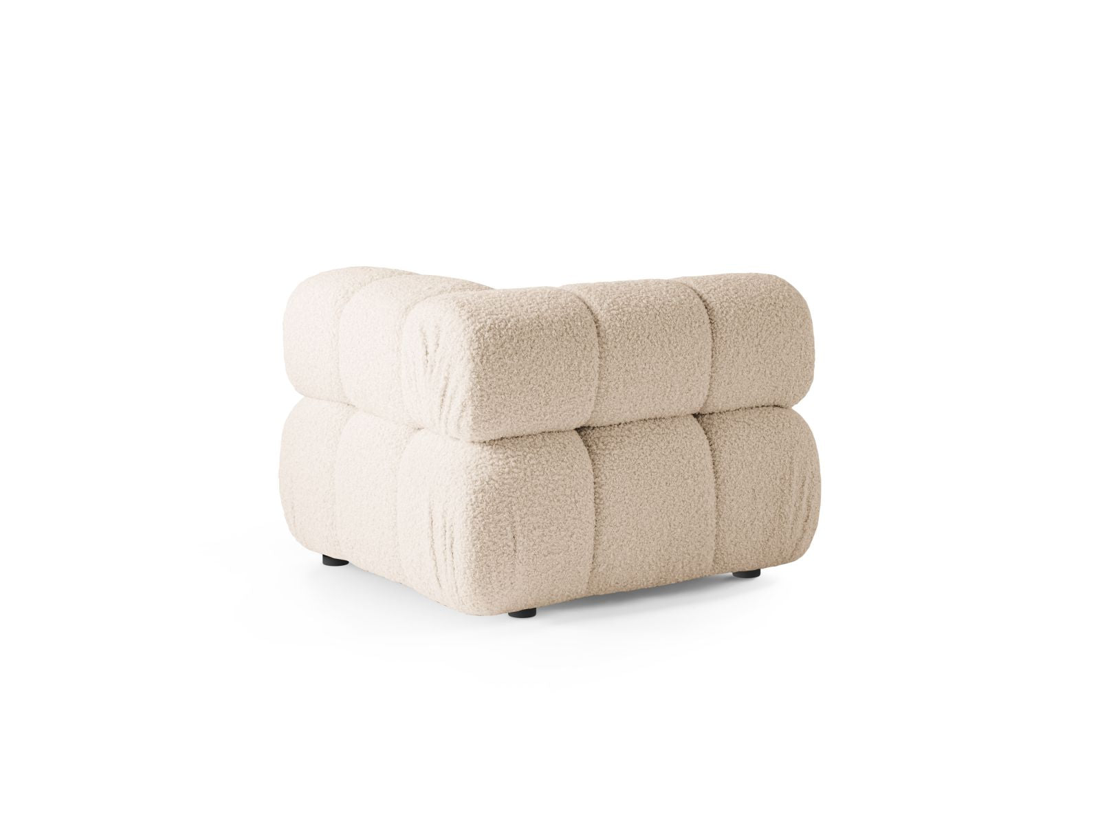 Elegantes 1-Sitzer Eckmodul Bellis in sanftem Beige, ideal für individuelle Sofa-Arrangements und zeitgemäße Einrichtungsideen.