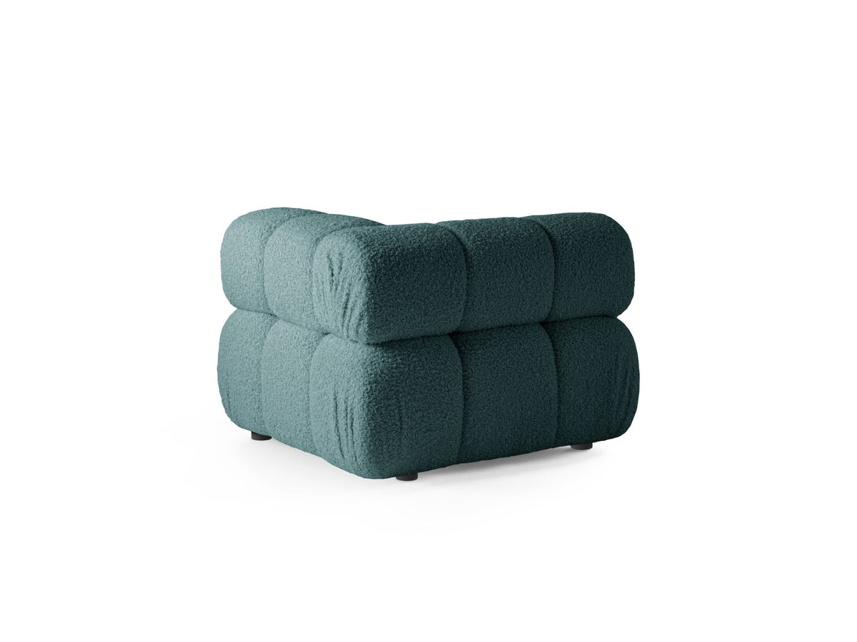 1-Sitzer Eckmodul Bellis in Petrol-Rolf präsentiert im Onlineshop von KAQTU Design AG. Modulares Sofa ist von Micadoni