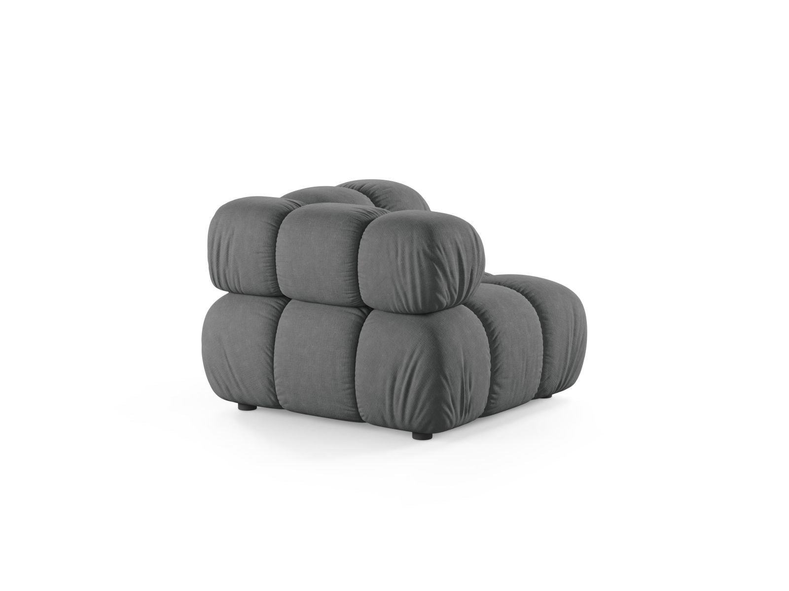 Elegantes 1-Sitzer Eckmodul Bellis in zeitlosem Grau, ideal für individuelle Sofa-Layouts und stilvolle Einrichtungsideen.