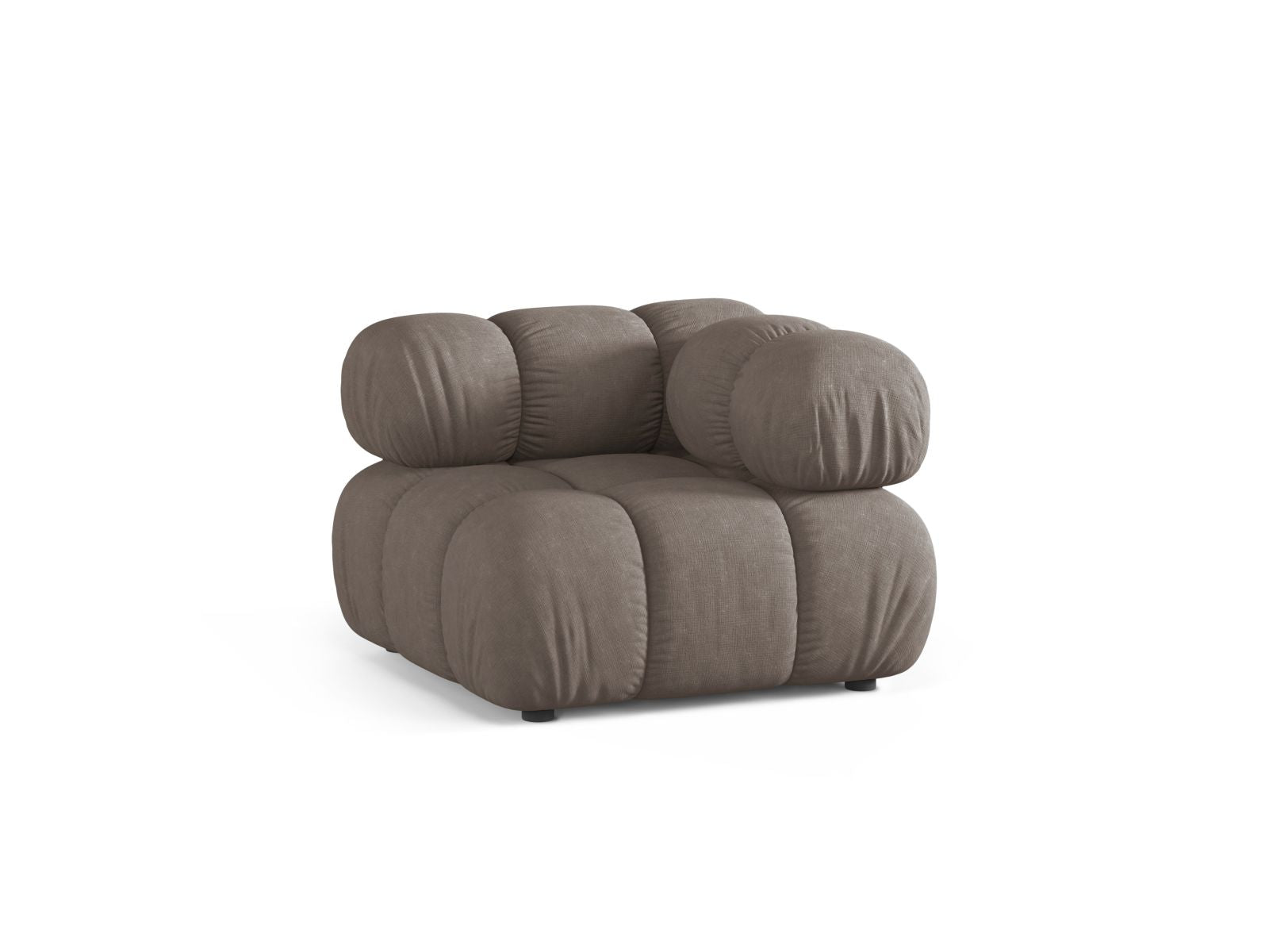 Elegantes 1-Sitzer Eckmodul Bellis in stilvollem Cappuccino-Liberty, ideal für individuelle Sofa-Gestaltung im modernen Wohnraum.