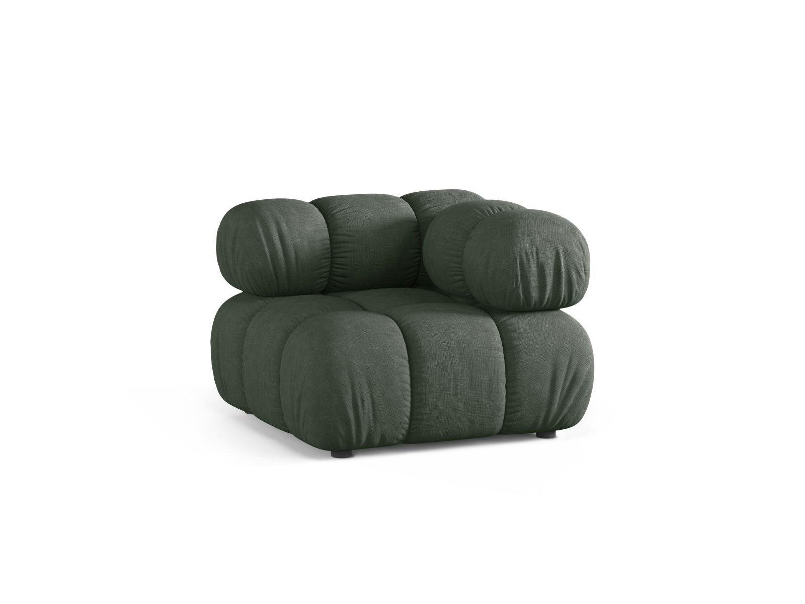 Elegantes 1-Sitzer Eckmodul Bellis in Moss Green-Liberty, ideal für individuelle Sofa-Gestaltung, erhältlich bei KAQTU Design AG.