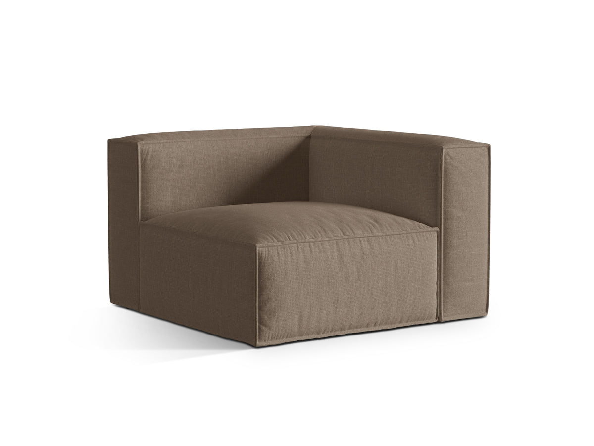 1-Sitzer Eckmodul Nuria in Cappuccino-Liberty präsentiert im Onlineshop von KAQTU Design AG. Modulares Sofa ist von Micadoni