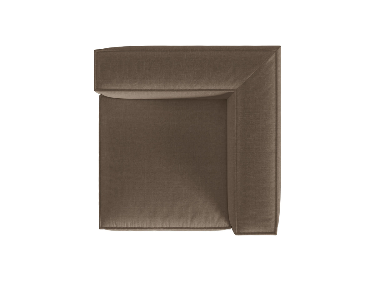 1-Sitzer Eckmodul Nuria in Cappuccino-Liberty präsentiert im Onlineshop von KAQTU Design AG. Modulares Sofa ist von Micadoni