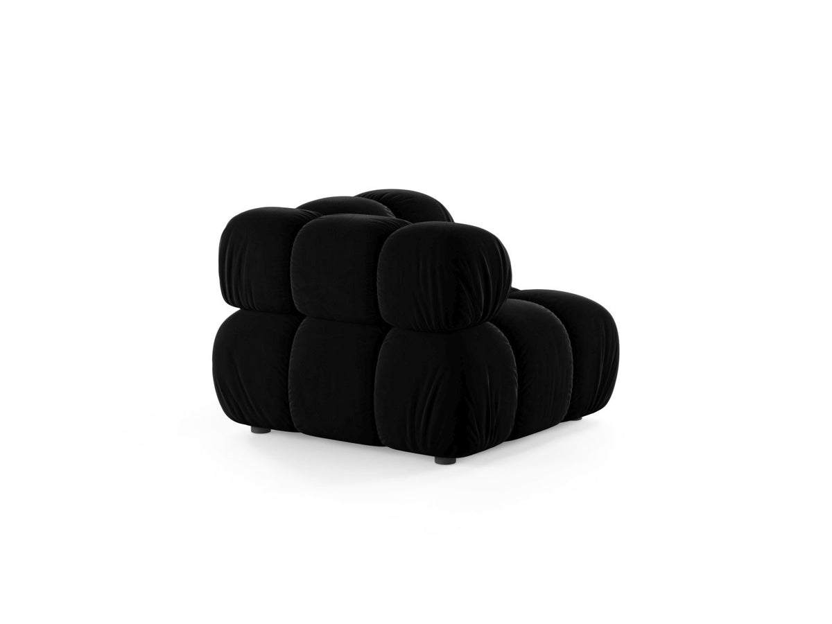 1-Sitzer Eckmodul Bellis in Black-Venus präsentiert im Onlineshop von KAQTU Design AG. Modulares Sofa ist von Micadoni