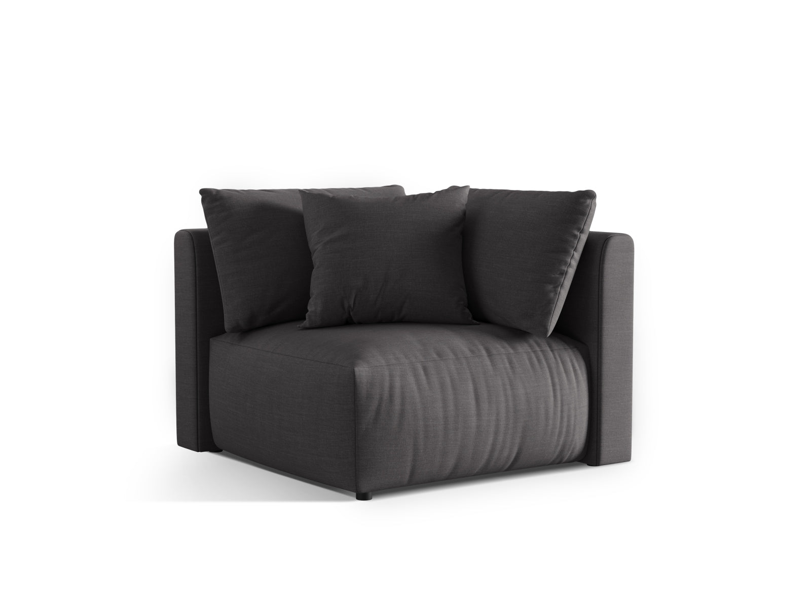 Eleganter Chris Modul Corner 1 Sitzer in Sandfarbe, Teil des modularen Sofas von Micadoni, ideal für stilvolle Wohnräume.