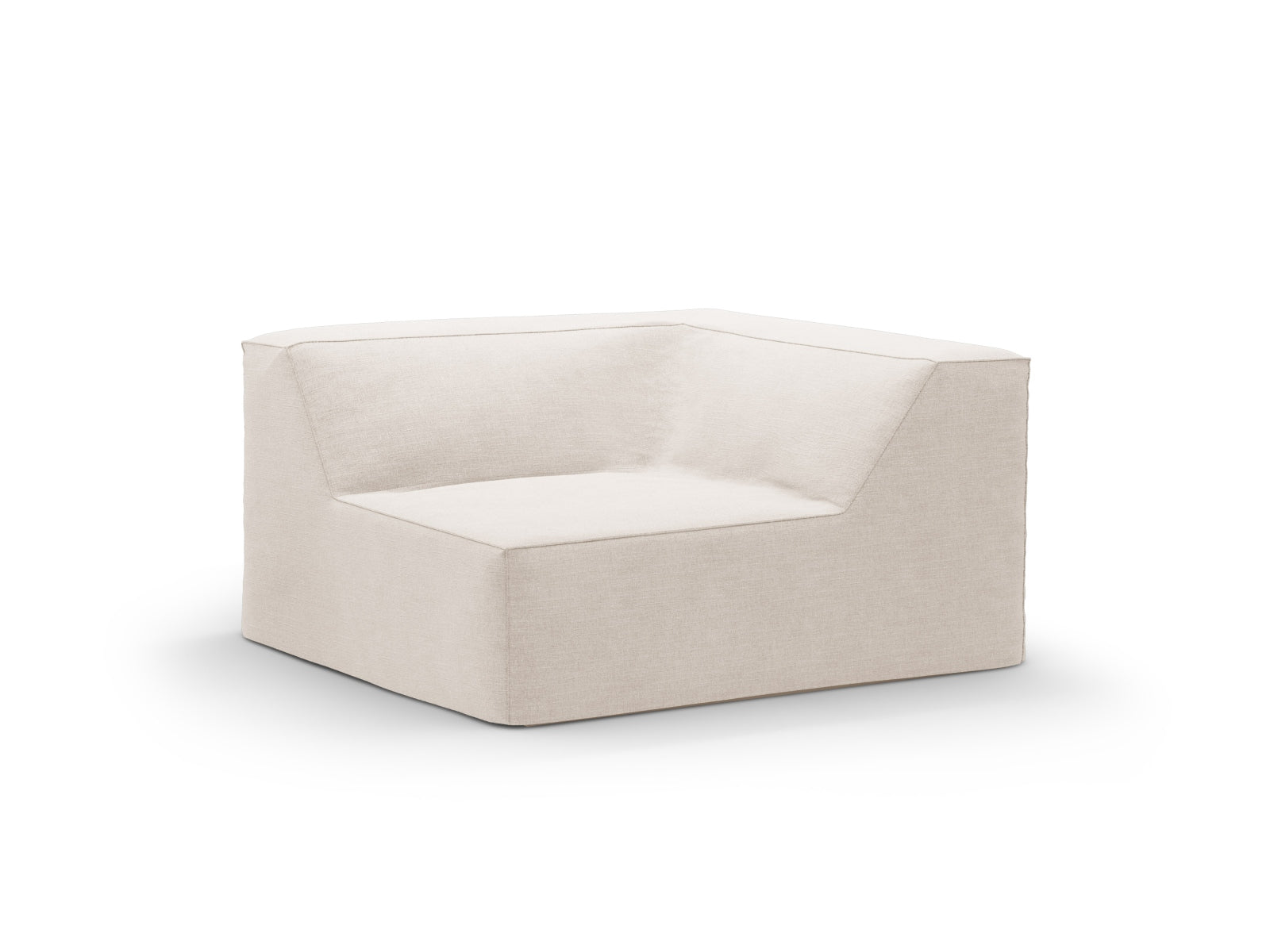 Jodie Corner Modul 1 Sitzer in Beige-LINS präsentiert im Onlineshop von KAQTU Design AG. Modulares Sofa ist von Micadoni