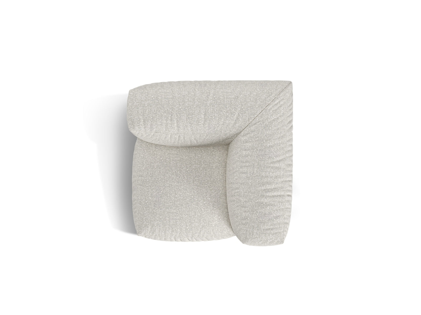 Stylisches 1-Sitzer Eckmodul Martina in zeitlosem Grey Beige Melange, perfekt für kreative und anpassbare Sofa-Kombinationen.
