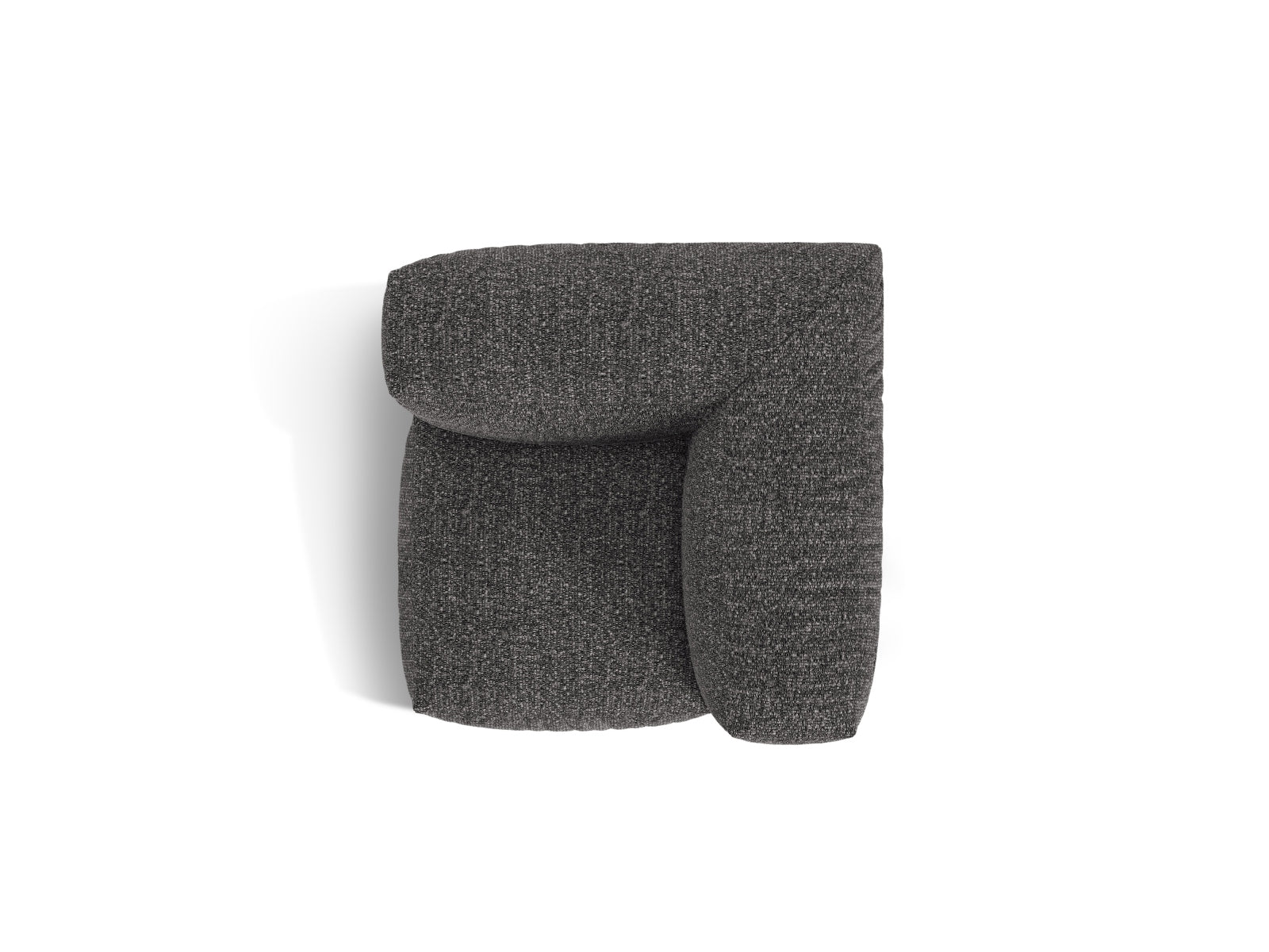 Stylisches 1-Sitzer Eckmodul Martina in klassischem Anthrazit, perfekt für kreative Sofa-Kombinationen und gemütliche Wohnräume.